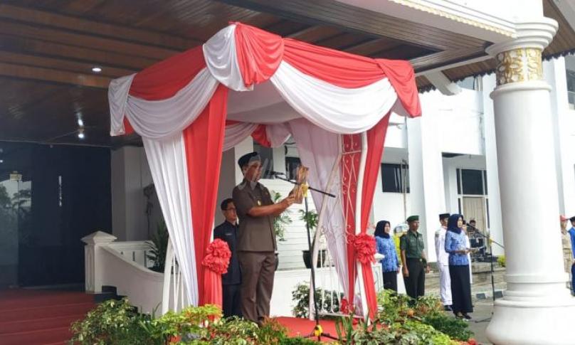 Wakil Gubernur Bengkulu, Dedy Ermansyah bertindak Inspektur Upacara
