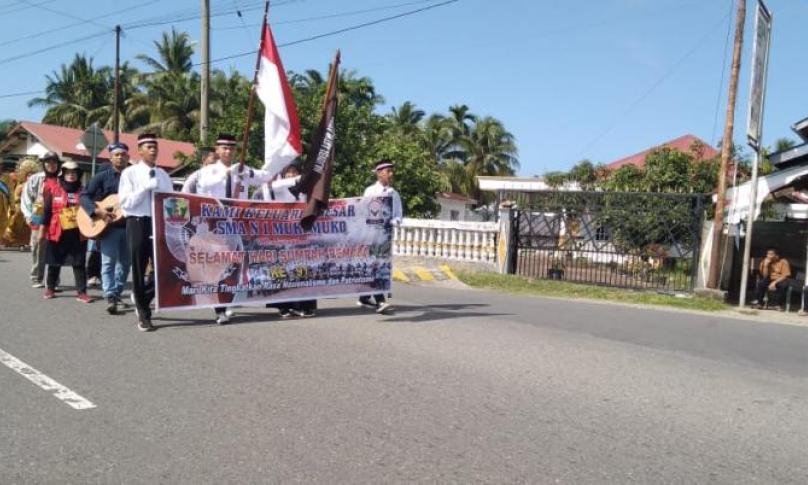 Pawai memperingati Hari Sumpah Pemuda, SMAN I Mukomuko