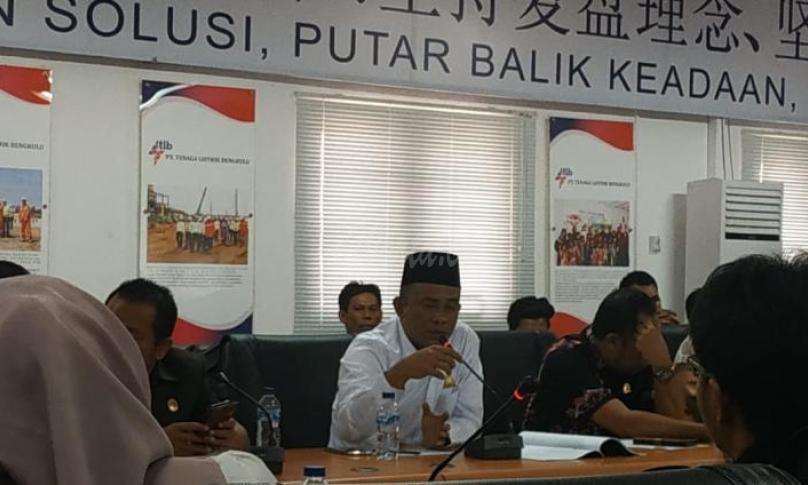 Ketua dan Komisi II Dewan Kota Bengkulu, saat melakukan sidak dan berdialog dengan pihak managemen