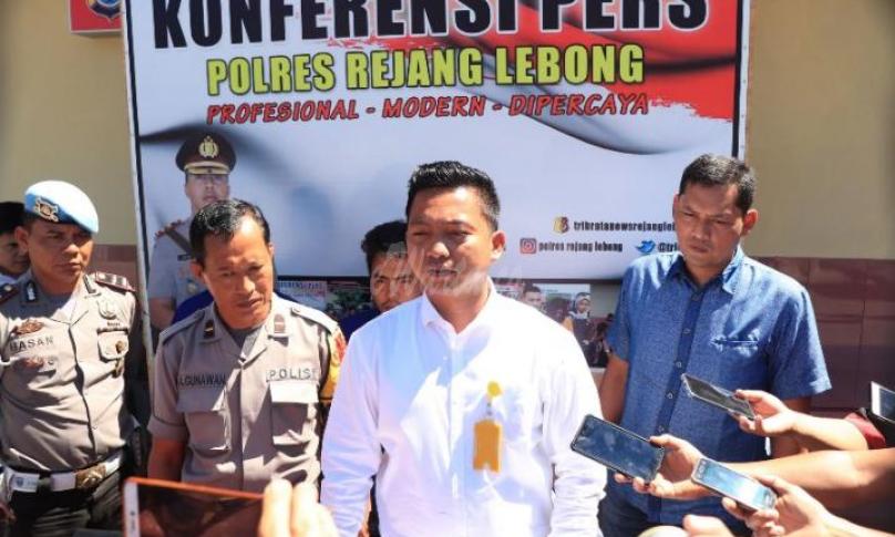 Conferensi Pers Sat Reskrim Polres Rejang Lebong.