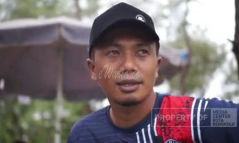 Pedagang di kawasan taman berkas kota Bengkulu.