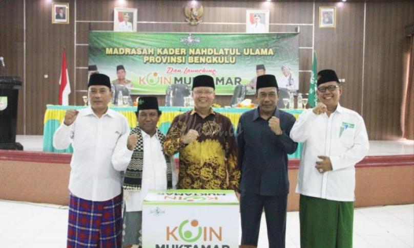 membuka secara resmi Madrasah Kader Nahdlatul Ulama Pengwil Nahdlatul Ulama Provinsi Bengkulu, Sabtu (18/1) di Aula BPSDM Provinsi Bengkulu