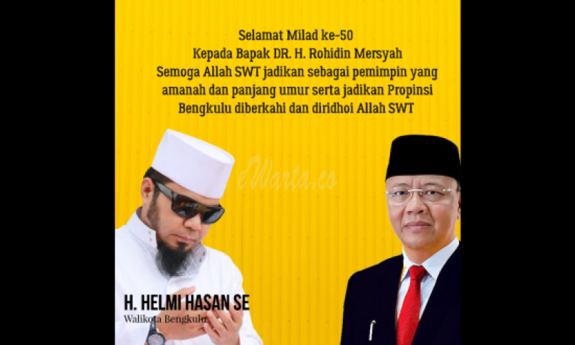 Walikota Bengkulu Ucapkan Selamat Tahun Untuk Gubernur Bengkulu.