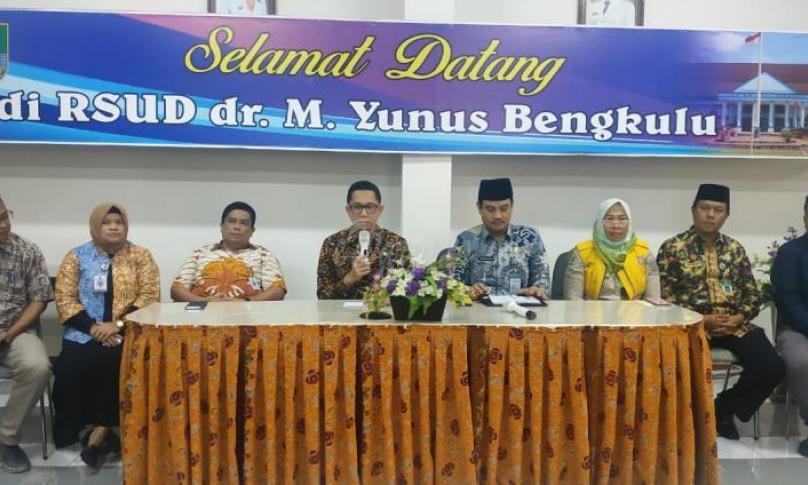 Converensi Pers Managemen RSUD M. Yunus Bengkulu.
