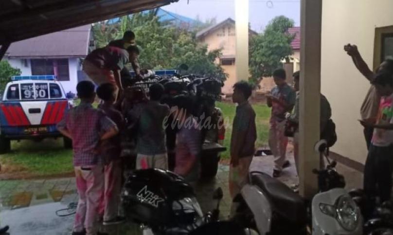 42 unit motor terjaring dan diamankan di Mapolres Kota Bengkulu.