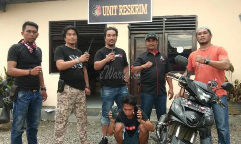 Tak berkutik, pelaku jambret berhasil diringkus unit Reskrim Polsek Bone - Bone, Luwu Utara Sulawesi Selatan.
