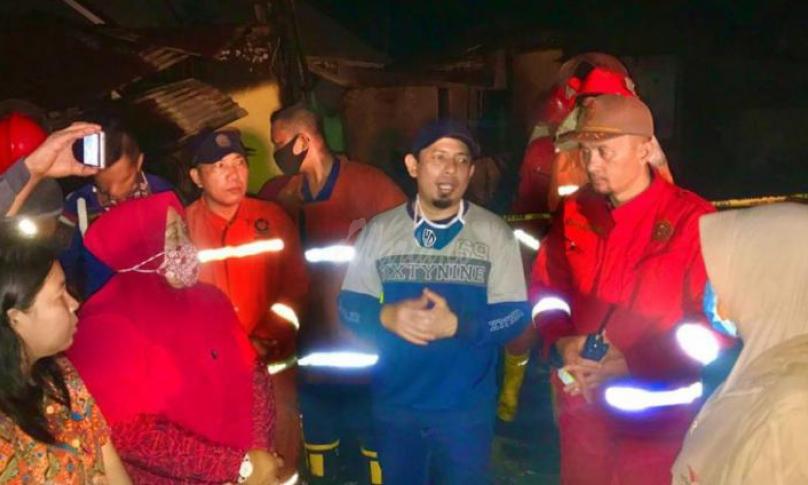 Wawali Tinjau lokasi kebakaran