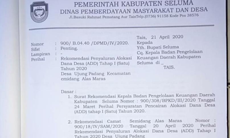 surat rekomendasi