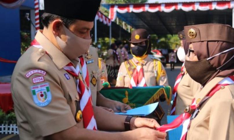 upacara peringatan hari pramuka ke- 59 tingkat Kota