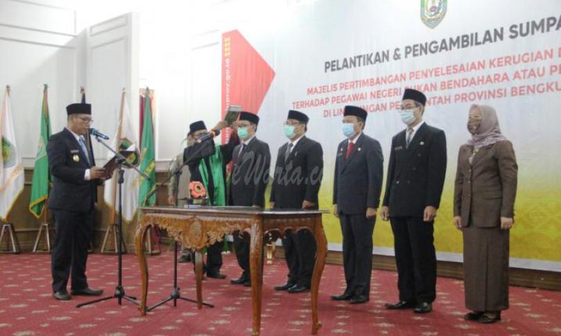 Majelis Pertimbangan ini dilantik dan diambil sumpah secara langsung oleh Wakil Gubernur Bengkulu Dedy Ermansyah di Gedung Daerah Balai Raya Semarak Bengkulu, Kamis (03/09).