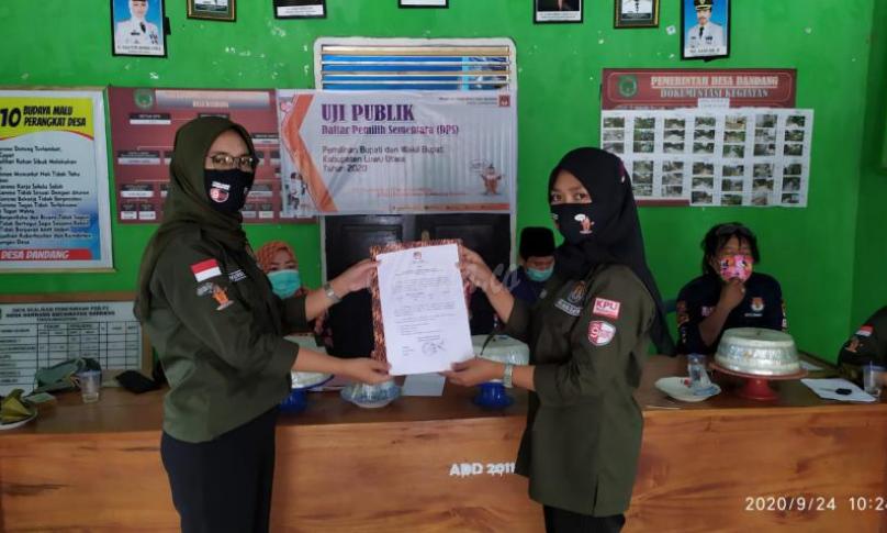 uji publik terkait Daftar Pemilih Sementara (DPS) Pemilihan Bupati dan Wakil Bupati Luwu Utara
