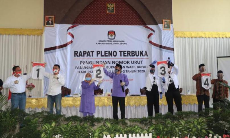 rapat terbuka pengundian nomor urut, di Aula IAIN Curup, Kamis (24/09/2020).