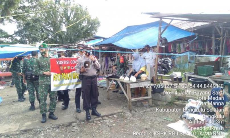 Ops Yustisi di Pasar Kutau Manna