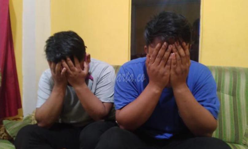 Kedua mahasiswa yang diamankan petugas