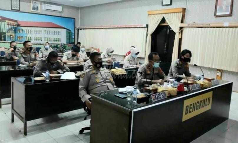 Polda Bengkulu serta para kabag sumda sejajaran Polda Bengkulu