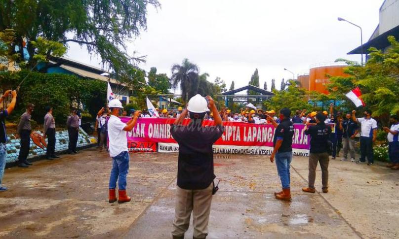 Federasi Serikat Pekerja Metal Mukomuko Gelar Aksi Tolak UU Cilaka