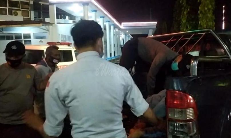 Korban saat dibawa ke rumah sakit