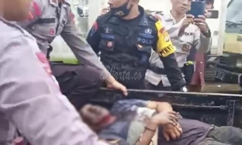 Korban saat dilarikan ke rumah sakit