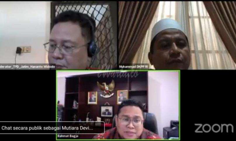 Anggota Bawaslu Rahmat Bagja saat memberikan materi dalam kegiatan Webinar Nasional Penegakan Kode Etik Organ Penyelenggara Pemilu dan ASN dalam Pilkada 2020 di Jakarta, Minggu 8 November 2020/Foto: Humas Bawaslu RI (Irwan)