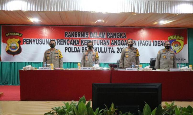 Polda Bengkulu Gelar Rakernis Penyusunan Pagu Ideal