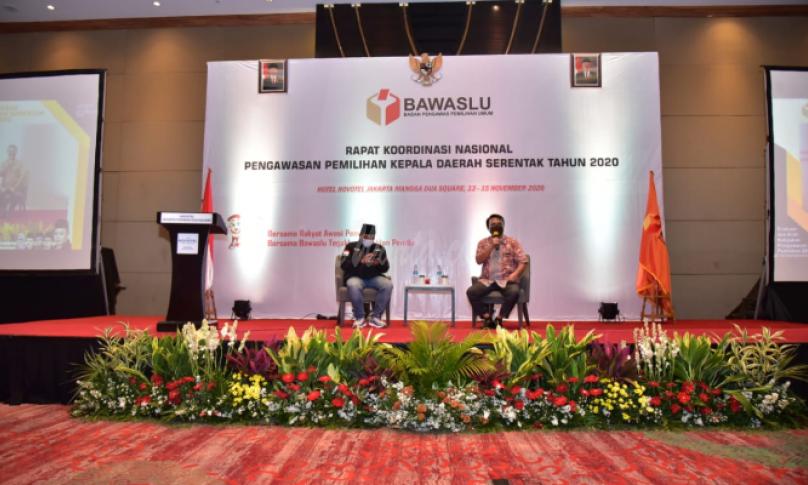 Anggota Bawaslu M Afifuddin saat menjadi pembicara dalam Rakornas Pengawasan Pilkada 2020 Gelombang Kedua di Jakarta, Sabtu 14 November 2020/Foto: Humas Bawaslu RI