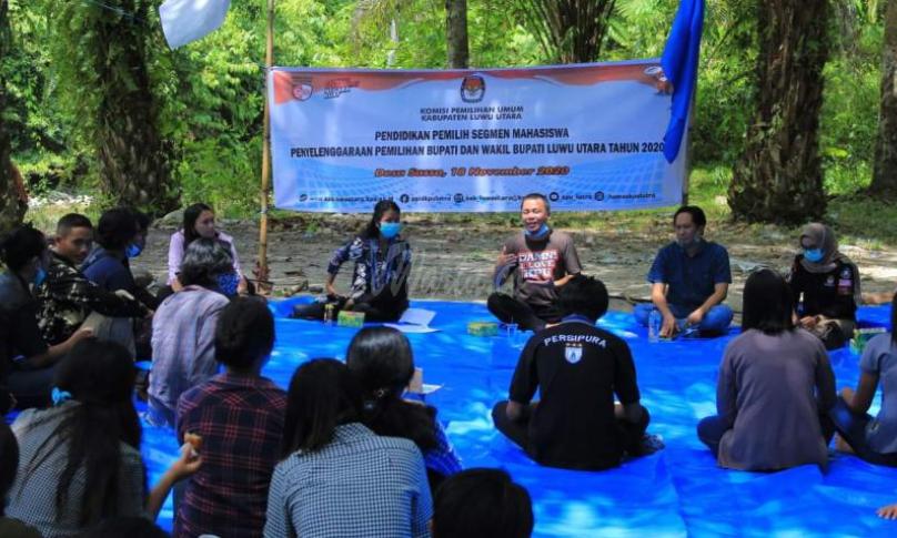 KPU Lutra Sosialisasi Pilkada ke MKRI dan Pemuda Millenial 