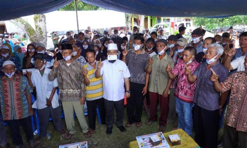 Helmi Hasan saat berkampanye di Kaur