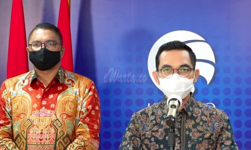 Juru Bicara Kementerian Kominfo Dedi Permadi dalam Konferensi Pers secara virtual dari Press Room Kementerian Kominfo, Jakarta, Rabu (18/11/2020).