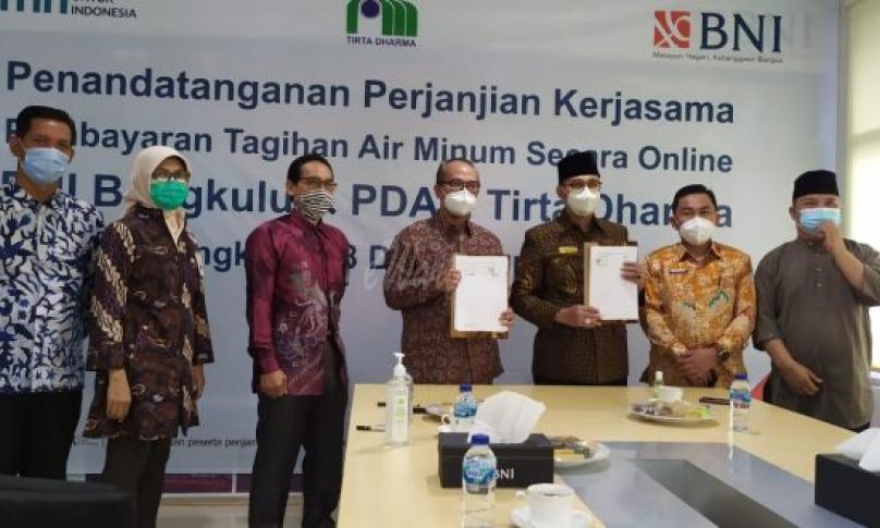 PDAM Tirta Dharma Jalin Kerjasama dengan BNI