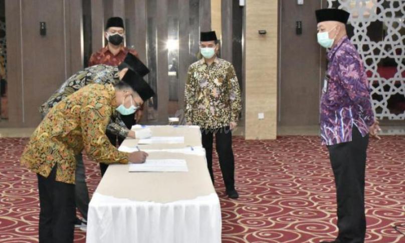 Irjen Kominfo saat Lantik 19 Pejabat Auditor Pelaksana