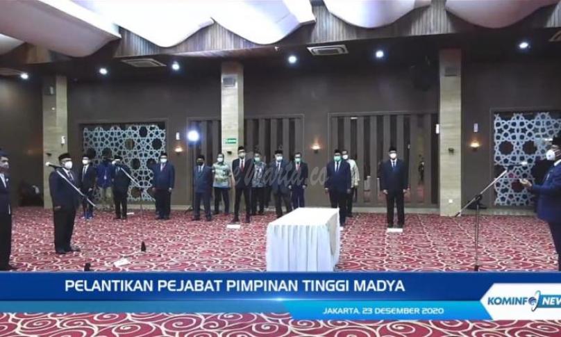 Lantik Sekjen dan Kepala Badan Litbang SDM