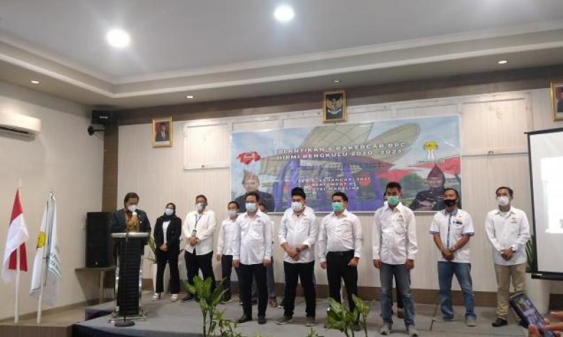 Pelantikan pengurus Hipmi baru periode 2020-2023, Senin (25/1/2021). 