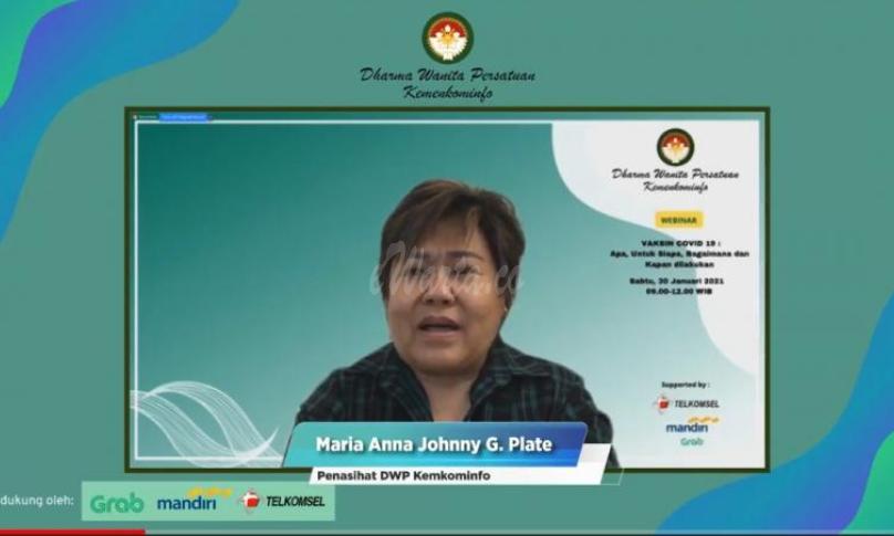 Penasihat Dharma Wanita Persatuan Kementerian Komunikasi dan Informatika Maria Anna Johnny Gerard Plate