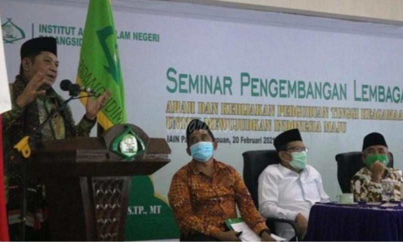 Dirjen Pendis M Ali Ramdhani saat di IAIN Padangsidimpuan (Foto : Istimewa)