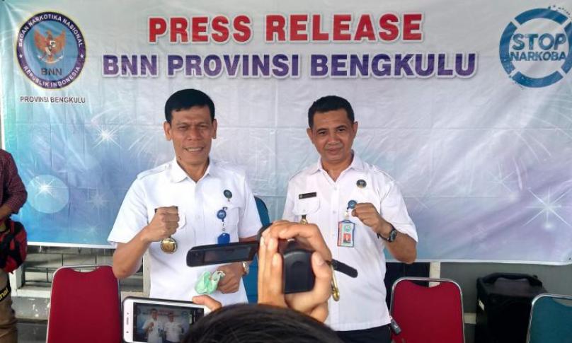 BNNP Bengkulu Gagalkan Peredaran 40 Gram Sabu Jaringan Bandung 