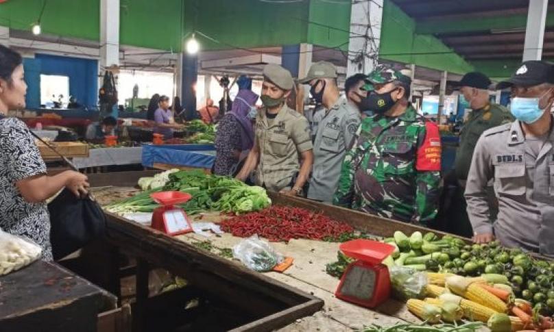 Satpol PP Kota Bengkulu Patroli Penerapan Prokes di Pasar