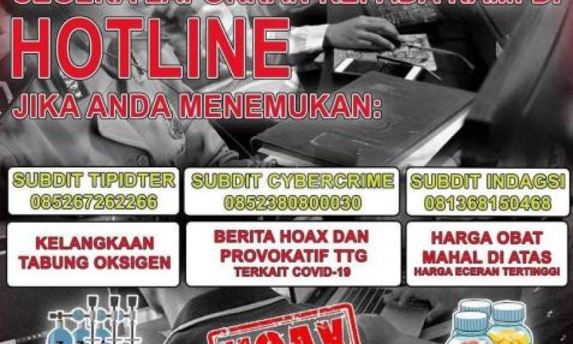 Dit Reskrimsus Polda Bengkulu Luncurkan Hotline Covid-19