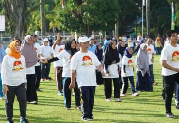 Memperingati Hari Keluarga Nasional (Harganas) ke 25 yang jatuh pada tanggal 29 Juni 2018.