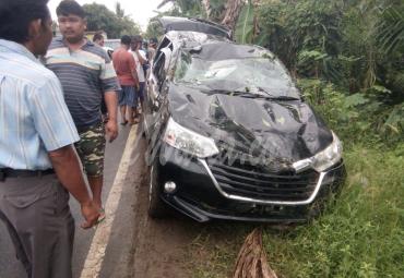 Kondisi mobil setelah berhasil di evakuasi
