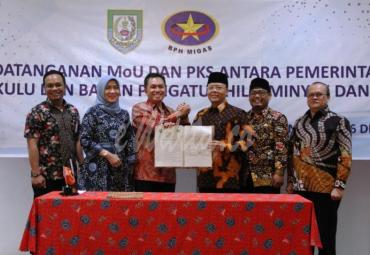 Penandatanganan Mou dan MoA antara BPH dan Pemprov Bengkulu
