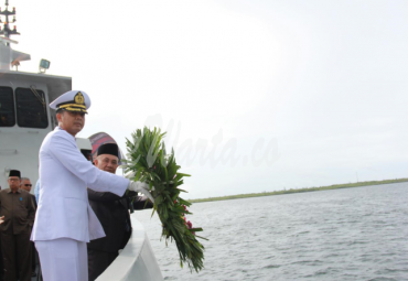 Tabur bunga, Danlanal Bengkulu peringati Hari Dharma Samudra