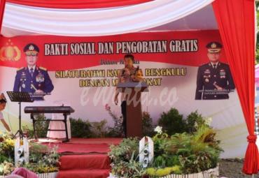 Kapolda Bengkulu Brigjen Pol Drs Supratman saat memberikan sambutan