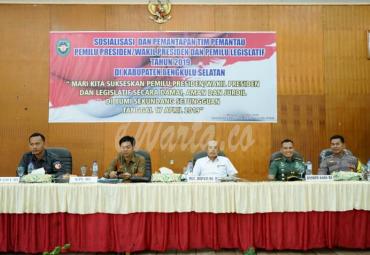 Sosialisasi pemantapan Pemilu serentak di Gedung Pemuda, Manna