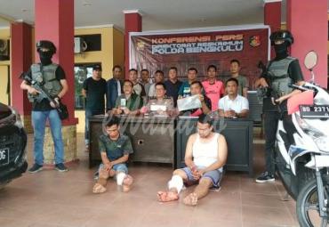 Dua Pelaku percobaan pembunuhan diringkus Tim Subdit Jatanras Polda Bengkulu