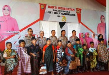 HUT Bhayangkara ke-73, Polda Bengkulu Gelar Bakti Kesehatan