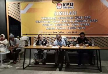 KPU Kabupaten Luwu Utara, gelar simulasi jelang pleno penetapan Caleg Terpilih