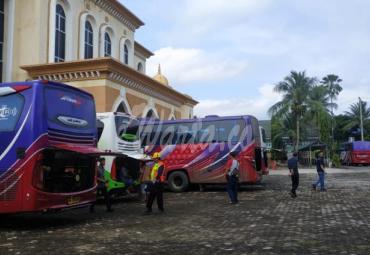 14 unit bus armada Calon Jamaah Haji uji kelayakan oleh Tim Gabungan
