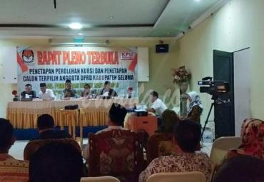 Rapat Pleno Terbuka penetapan Caleg DPRD Kabupaten Seluma periode tahun 2019-2024