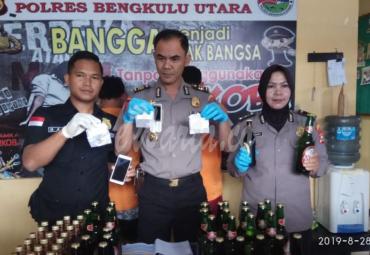 Ekspos tangkapan pelaku Narkoba di Mapolres Bengkulu Utara