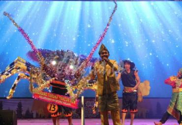 Kontestan lomba ikan-ikan dalam festival Tabut Bengkulu